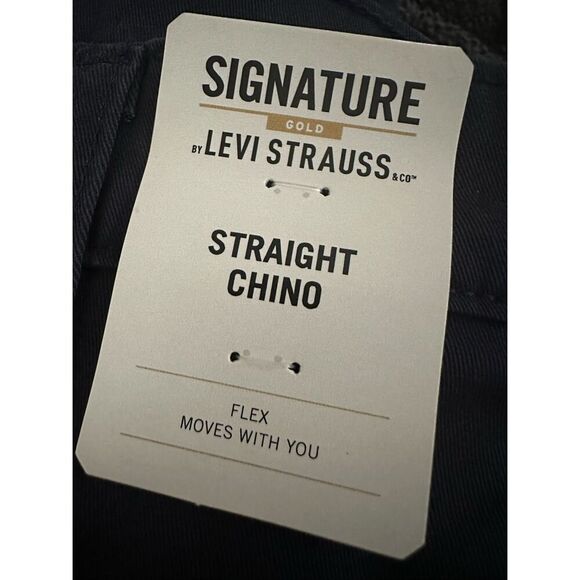Levi Strauss Signature Gold Men's Straight Chino Pants 40X42 navy - Picture 6 of 7